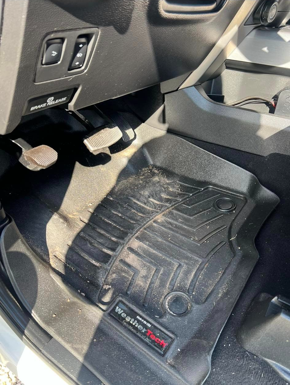 image of car mats before work